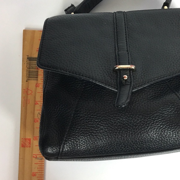 Tory Burch Mini High Quality Grain Leather Satchel Crossbody Bag In Black - Picture 13 of 14